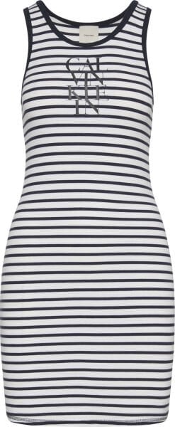 COTTON RIB STRIPE SL DRESS
