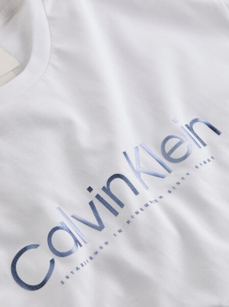 SATIN BONDED LOGO T-SHIRT