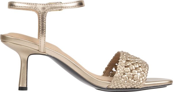 METALLIC LTHR KITTEN SANDAL