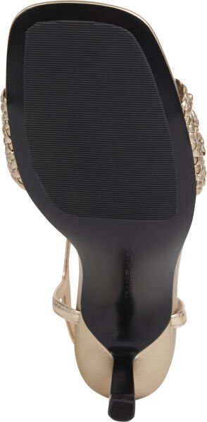 METALLIC LTHR KITTEN SANDAL