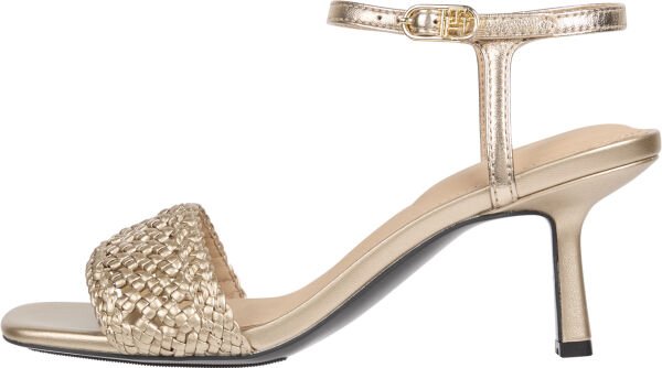 METALLIC LTHR KITTEN SANDAL