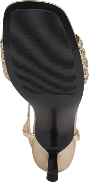 METALLIC LTHR KITTEN SANDAL