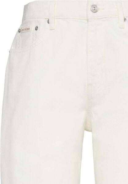 THE WIDE LEG RAW HEM CHALK WHI