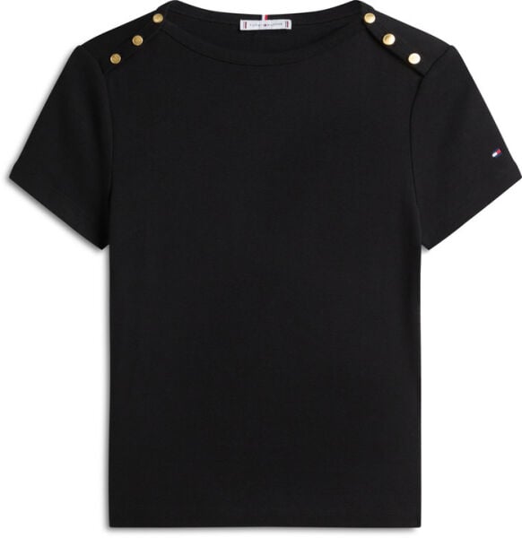 GOLD BUTTON SLIM SS TEE