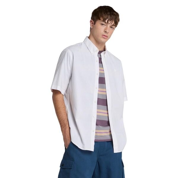 Short Sleeve Stretch Poplin Shirt