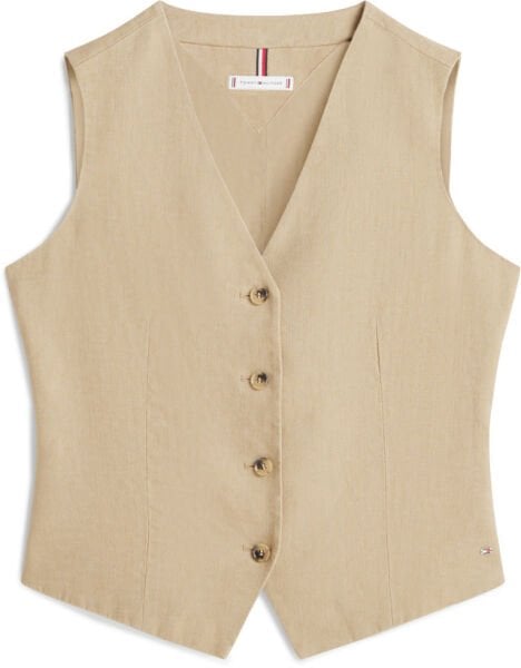 NEW ESS LINEN VEST