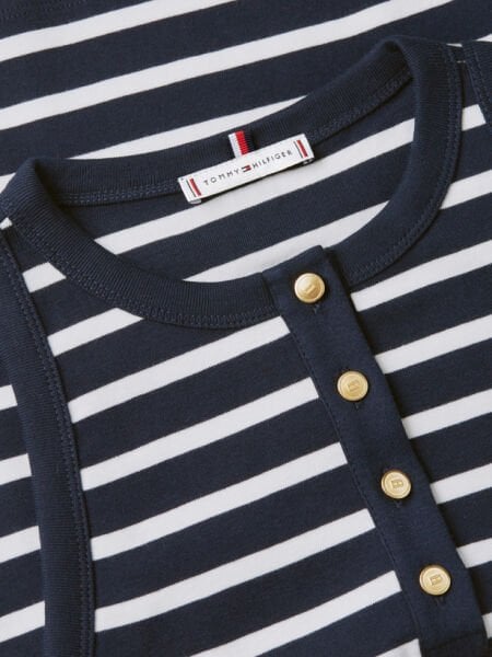 GOLD BUTTON HENLEY TOP