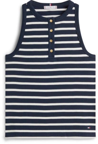 GOLD BUTTON HENLEY TOP