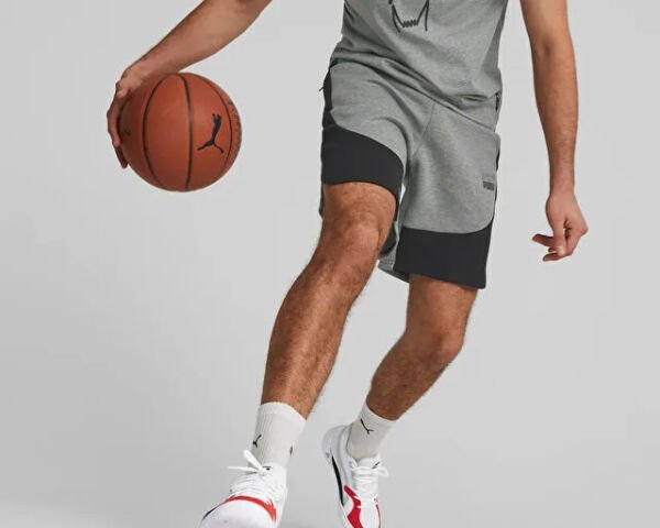 Dime Short Medium Gray Heather-PUMA Blac