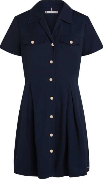 VIS TWILL S/S F&F MINI DRESS