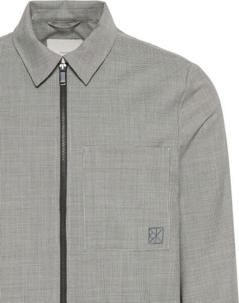 LS WOOL HOUNDSTOOTH BLOUSON JK