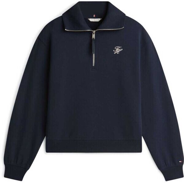 TH SCRIPT HALF ZIP TERRY SWTSH