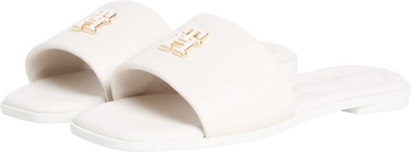 TH LOGO HARDWARE LEATHER MULE