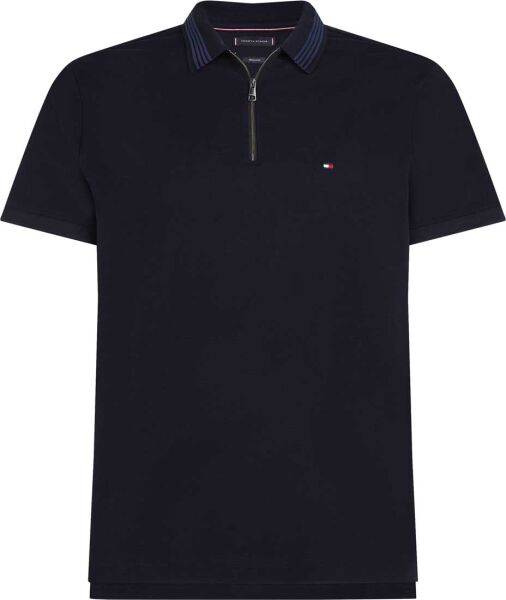MERCERISED PIQUE ZIP REG POLO