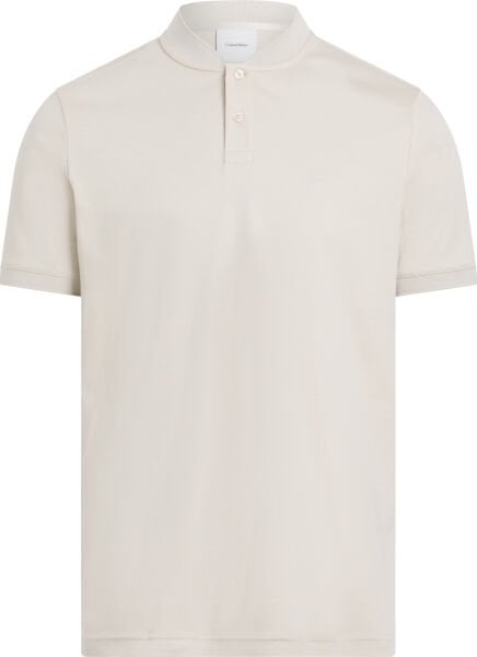 SMOOTH COTTON STAND COLLAR POL