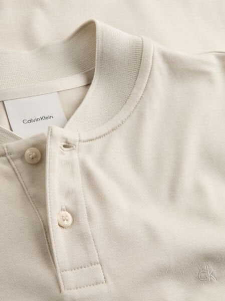 SMOOTH COTTON STAND COLLAR POL