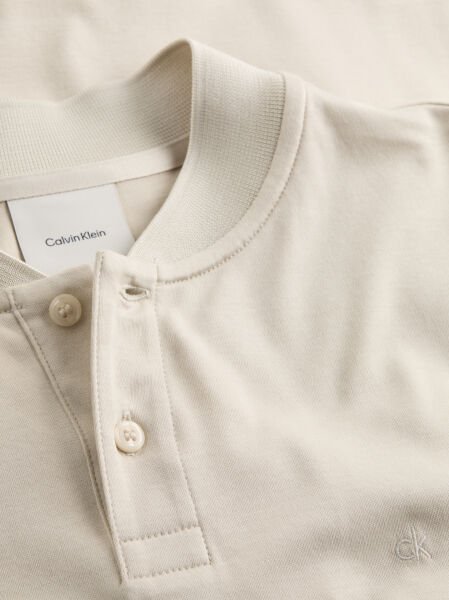 SMOOTH COTTON STAND COLLAR POL