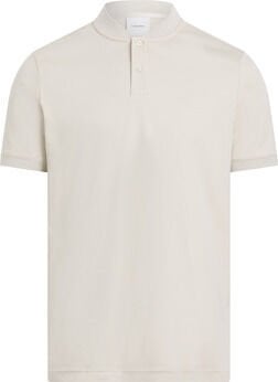 SMOOTH COTTON STAND COLLAR POL