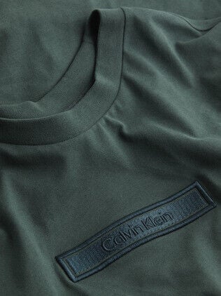 EMBROIDERED LOGO PEACHED T-SHI