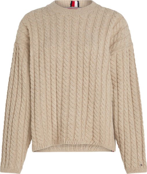 WOOL BLEND AO CABLE C-NK SWT