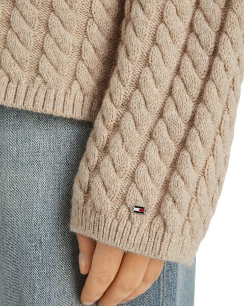 WOOL BLEND AO CABLE C-NK SWT