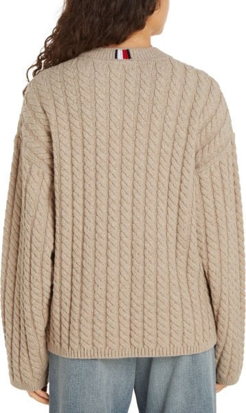 WOOL BLEND AO CABLE C-NK SWT