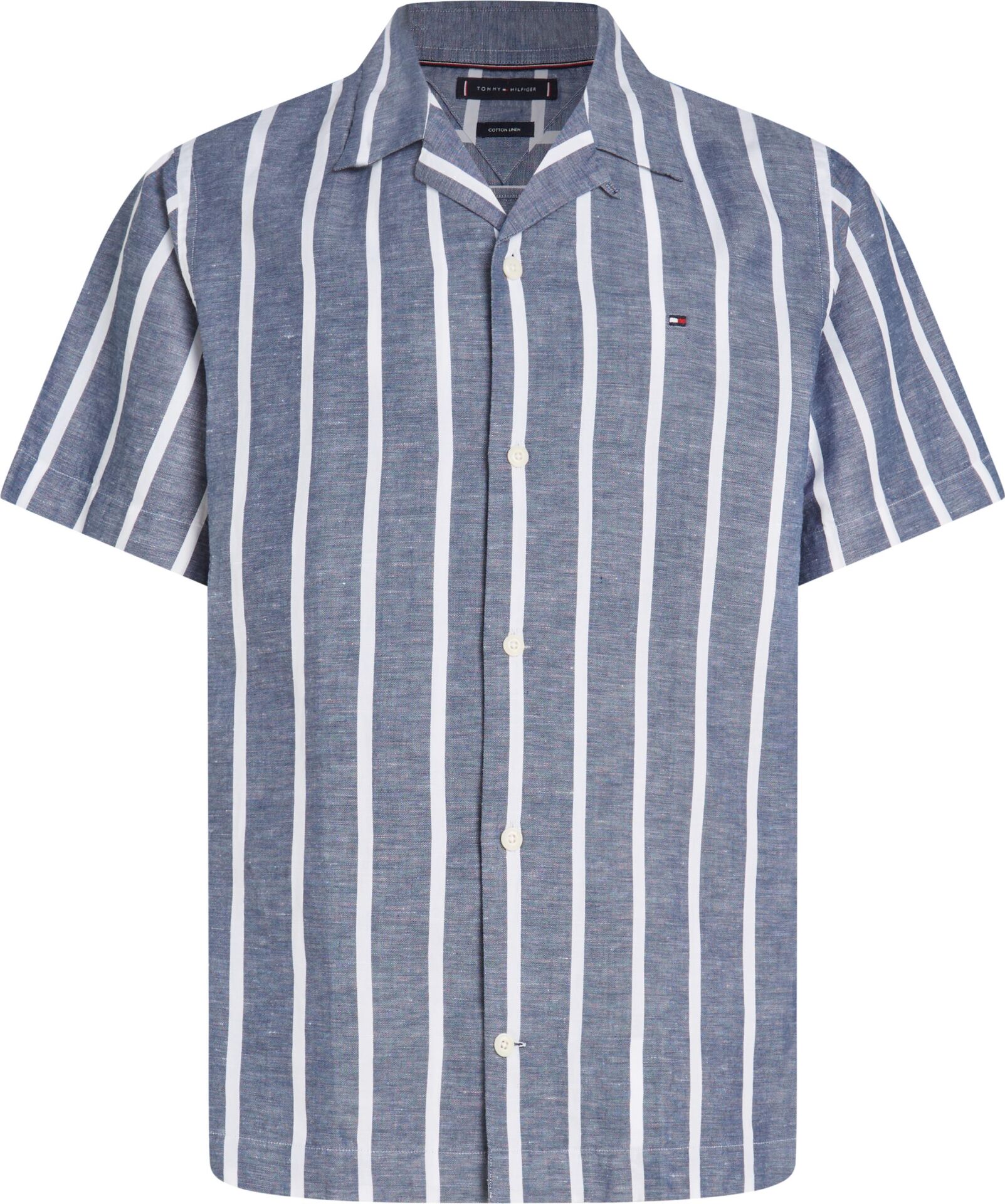 LINEN BLEND STRIPED SS RF SHIR