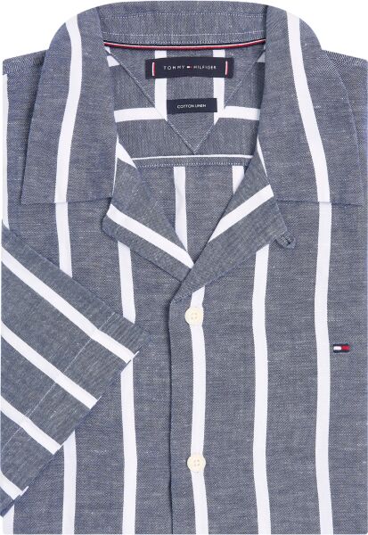 LINEN BLEND STRIPED SS RF SHIR