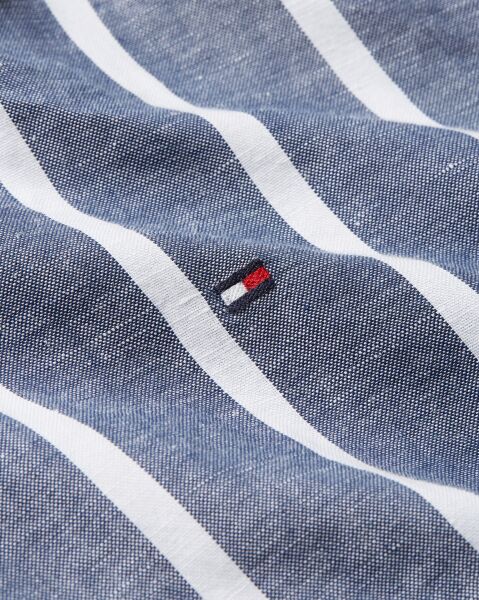 LINEN BLEND STRIPED SS RF SHIR