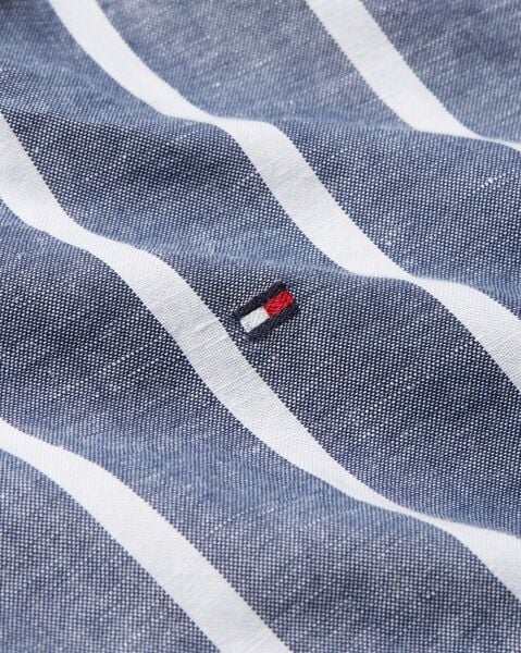 LINEN BLEND STRIPED SS RF SHIR