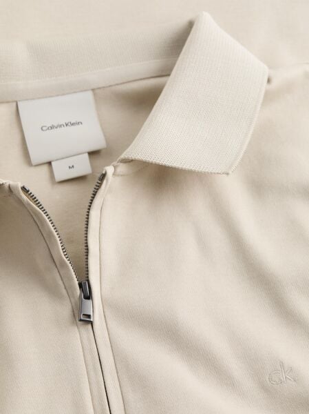 SMOOTH COTTON WELT ZIP POLO