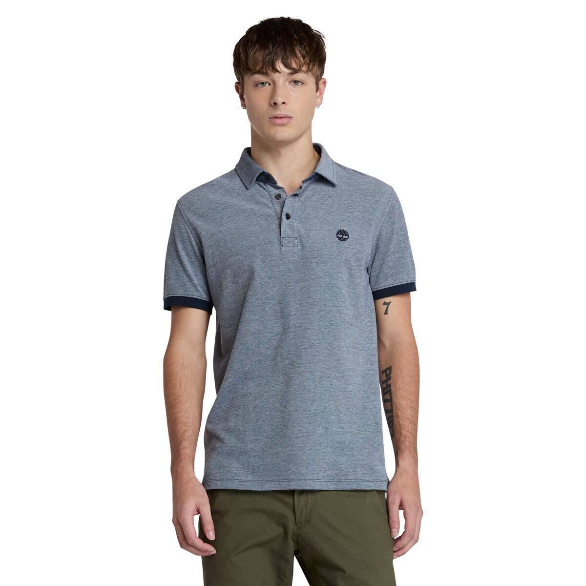 BABOOSIC BROOK Oxford Short Sleeve Polo Lacivert - XL