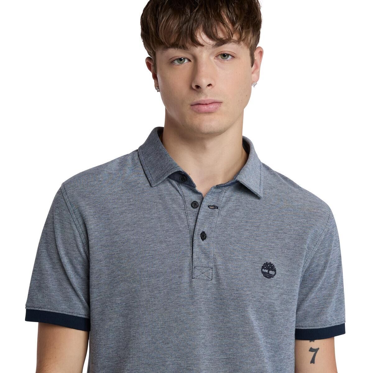 BABOOSIC BROOK Oxford Short Sleeve Polo Lacivert - M