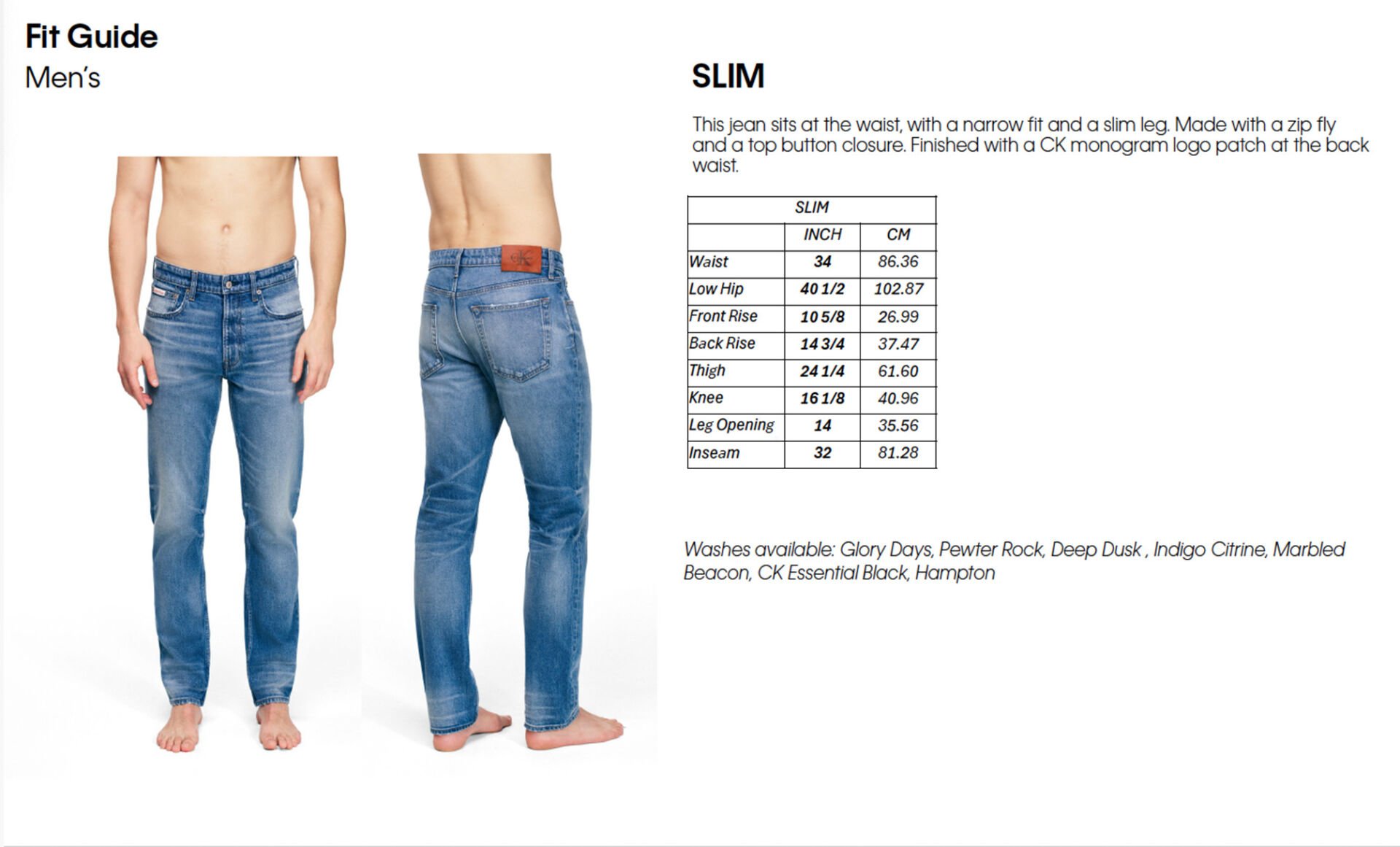 SLIM CK ESSENTIAL BLACK JEAN