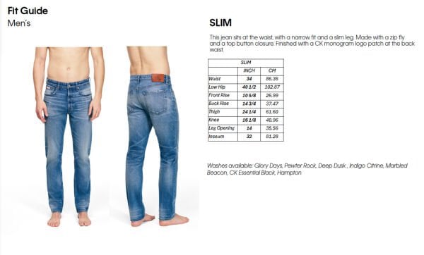 SLIM CK ESSENTIAL BLACK JEAN