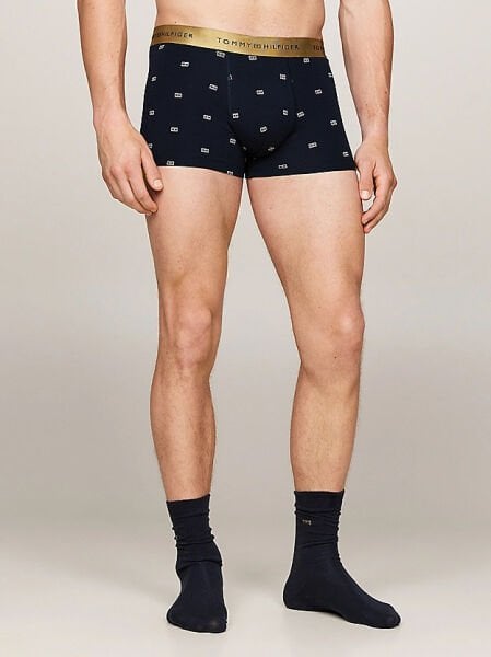 TRUNK PRINT & SOCK SET GOLD WB