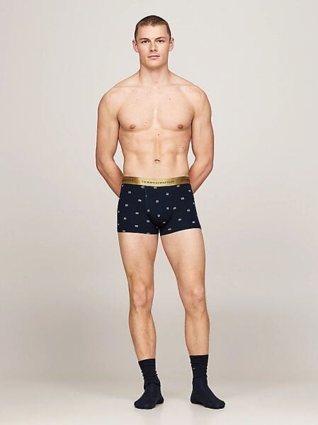 TRUNK PRINT & SOCK SET GOLD WB