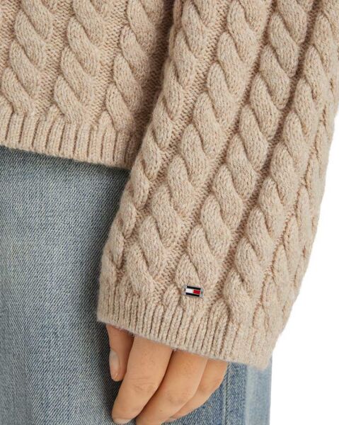 WOOL BLEND AO CABLE C-NK SWT