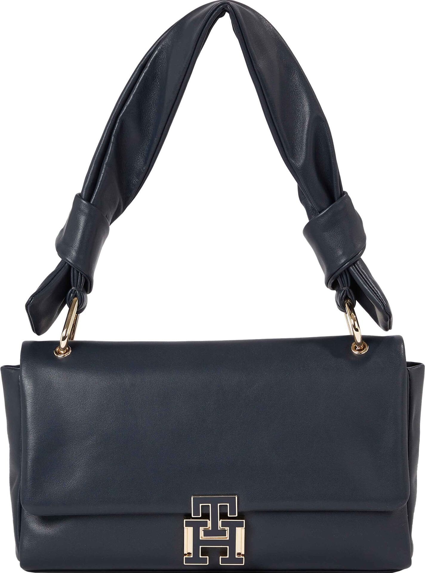 PUSHLOCK LEATHER SHOULDER BAG