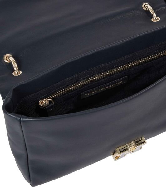 PUSHLOCK LEATHER SHOULDER BAG