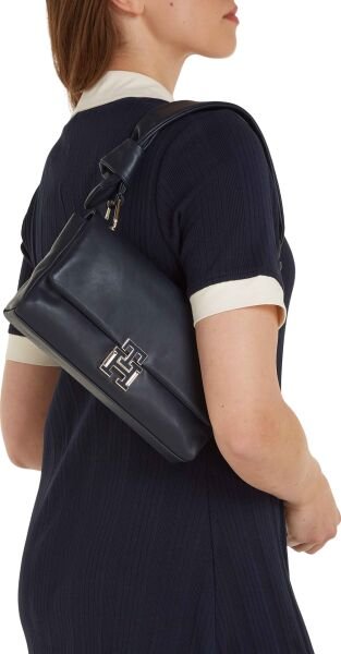 PUSHLOCK LEATHER SHOULDER BAG