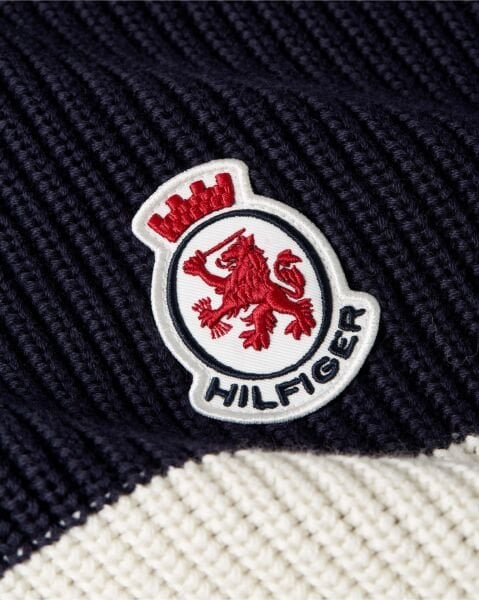 RWB RIB CHEST STRIPE ZIP THROU