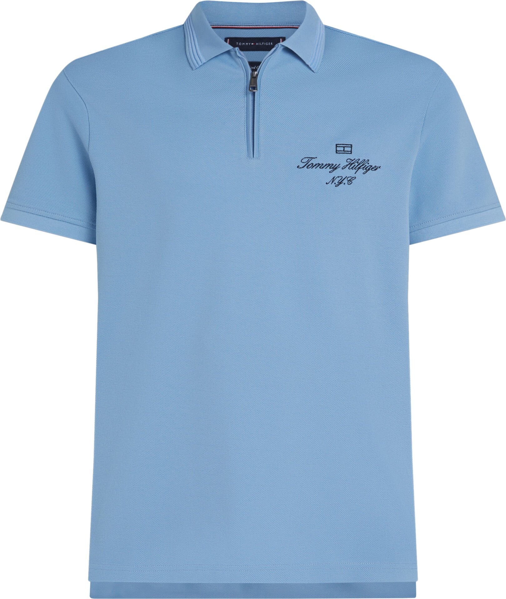 MERCERISED PIQUE ZIP REG POLO