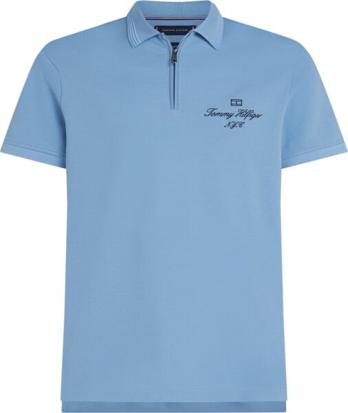 MERCERISED PIQUE ZIP REG POLO