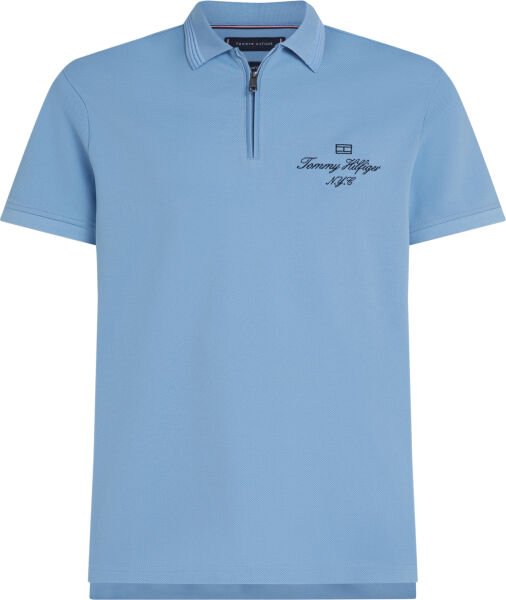 MERCERISED PIQUE ZIP REG POLO