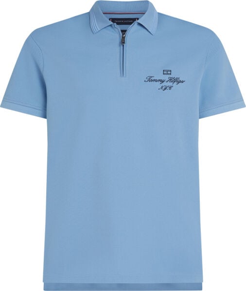 MERCERISED PIQUE ZIP REG POLO