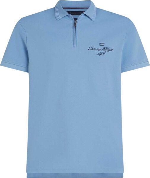 MERCERISED PIQUE ZIP REG POLO