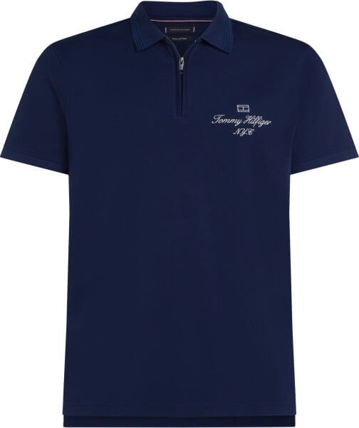 MERCERISED PIQUE ZIP REG POLO