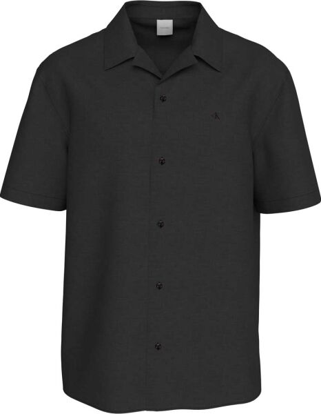 SS CAMP COLLAR SOLID LINEN CLA