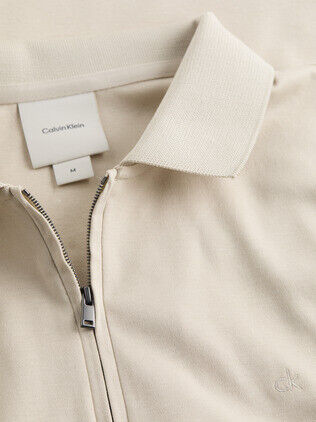 SMOOTH COTTON WELT ZIP POLO